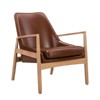 SKRAN Accent Chair, Mid-Century Modern Armchair with Solid Wood Frame, Reading Leisure Chair with High Back for Living Room - 4 of 4