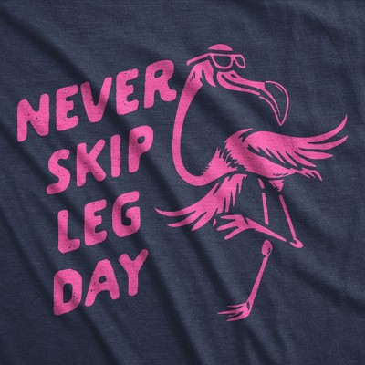 Мужские футболки Crazy Dog T-Shirts, Inc. Mens Funny T Shirts Never Skip Leg Day Sarcastic Flamingo Graphic Novelty Tee for Men - Crazy Dog Men's T Shirt For Exercise Navy L — фото 2