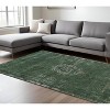 Gray and Green Medallion Non Skid Area Rug - 2 of 4
