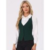 Allegra K Women's Halter Neck Vintage Sleeveless Button Down Waistcoat Vest - 2 of 4