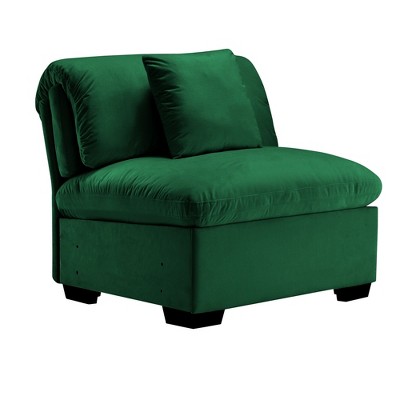 NicBex Stylish Storage Ottoman Upholstered Footstool Comfort and Functionality Great for Small Space,Green