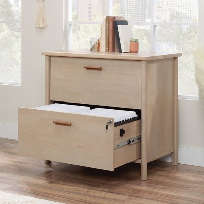 Natural Maple 2-Drawer Lockable Lateral File Cabinet