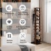 Tree City - 62'' Tall 10-Tier Slim Shoe Rack with Side Hooks for Entryway, Bedroom & Closet ¨C Holds 10¨C20 Pairs - 3 of 4