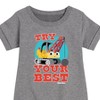 - Little Tikes - Try Your Best Graphic Short Sleeve Fleece Dress - 2 of 4