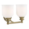 Savoy House Melrose 2 - Light Vanity in  Warm Brass - 3 of 4