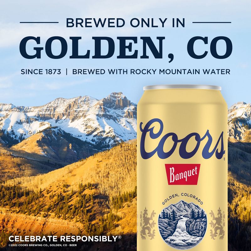 Coors Banquet Beer - 12pk/12 fl oz Cans, 5 of 11