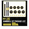 Yellow-33Lb Dumbbell Sets Adjustable Weights, 33 Lb Free Weights Dumbbells Set For Home Gym  Adjustable Weights Set For Home Gym, 33 Lb 2-In-1 Adjus - 4 of 4