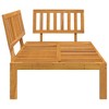 vidaXL Patio Pallet Corner Sofa Bench - Outdoor Garden Furniture - Solid Wood Acacia 52.4"x36.2"x27.2" - Brown - 4 of 4