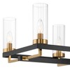 Possini Euro Design Gregory 39 1/4" Mid Century Modern Chandelier Ceiling Light Fixture Dining Room Over Table Kitchen Island 8-Light Black Gold - 3 of 4