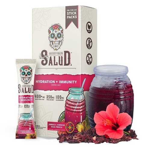 Salud Hydration + Immunity Jamaica Hibiscus Drink Mix - 6pk/0.21 oz Sticks - image 1 of 4