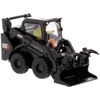 CAT Caterpillar 242D3 Wheeled Skid Steer Loader w/Work Tools & Operator Special Black Paint 1/50 Diecast Model Diecast Masters - 4 of 4