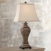 Regency Hill Edgar 29" Tall Curved Urn Traditional End Table Lamp Brown Bronze Finish Single Living Room Bedroom Bedside Nightstand House Office - 2 of 4