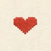 Dalix Pixel Heart Embroidered Lightweight Relaxed Jersey Tee Summer Cute Love Womens - 2 of 4