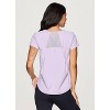 RBX Active Women's Short Sleeve T-Shirt Quick Drying Workout Top with Mesh Panels - 2 of 4