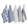 Design Imports Stonewash Blue Asst Everyday Dishtowel Set/5 - 2 of 4