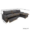 WJSHome 116''Oversized L-Shape Cloud Couch Modular Sectional Reclining Couches for Living Room, 3 Seat with Power Recliner Sofa & Ottoman - 3 of 4