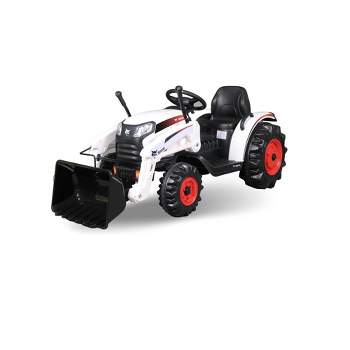 Best Ride on Cars 12v Bobcat Construction Tractor Ride-On - White