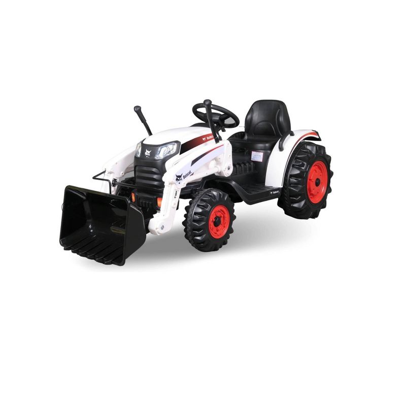 Best Ride on Cars 12v Bobcat Construction Tractor Ride-On - White, 1 of 5