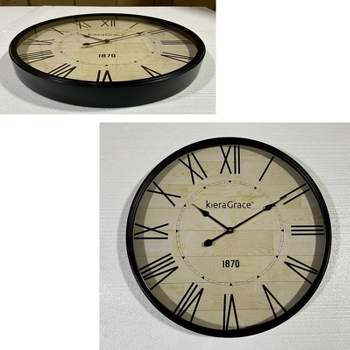 Kiera Grace 24" Metallic Wall Clock Flat Glass
