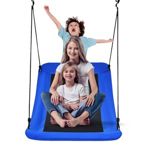 Infans 32" x 60" Large Tree Swing, Outdoor Swing Made of Oxford Fabric & PP Cloth & Steel Blue - 1 of 4