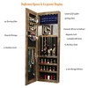 Lyngins Wall-Mount/Over-the-Door Mirror Jewelry Cabinet, Fashion Jewelry Organizer with LED Lights, Earring Holder Organizer, Jewelry Holder - 2 of 4