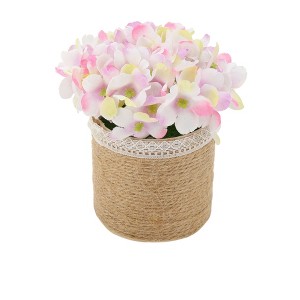 Unique Bargains Artificial Plants Hydrangea Plastic 3.54"x3.54"x5.51" 1 Pcs - 1 of 4