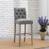 WestinTrends 29" Upholstered Linen Fabric Tufted Bar Stool Chair - 2 of 4