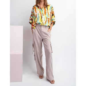 Women's Tie Dye Button Down Blouse - ee:some - 1 of 4