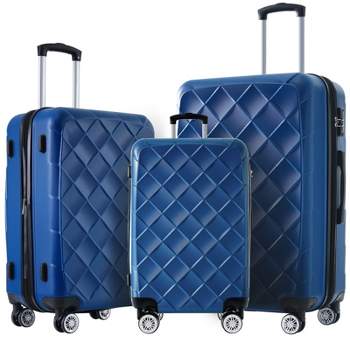 3 PCS Expandable ABS Hard Shell Lightweight Travel Luggage Set with Spinner Wheels and TSA Lock 20''24''28'' 4M - ModernLuxe