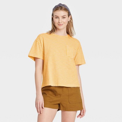 Striped Shirts Crop Top Target - yellow striped crop top roblox