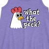 Girls' - Instant Message - What The Peck Chicken Graphic Sleeveless Aline Dress - 2 of 4