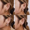 Gold Chunky Hoop Earrings Set for Women, 14K Gold Plated Twisted Huggie Hoop Earring Thick Open Lightweight Chunky Hoop - 4 of 4