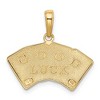 Black Bow Jewelry 14k Yellow Gold Four of a Kind Aces Playing Cards Pendant - 3 of 4