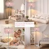 GTCLIGHTING Crystal Floor Lamps , Modern Standing Lamps with Double-Layer Lampshade, On-Off Foot Switch, for Living Room, Bedroom,Office - 4 of 4