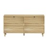 NicBex Dressers with 6 Different/Same Size Drawers,Rattan Storage Cabinet with Metal Handles,Wood Dresser for Bedroom,Living Room,Hallway - 2 of 4
