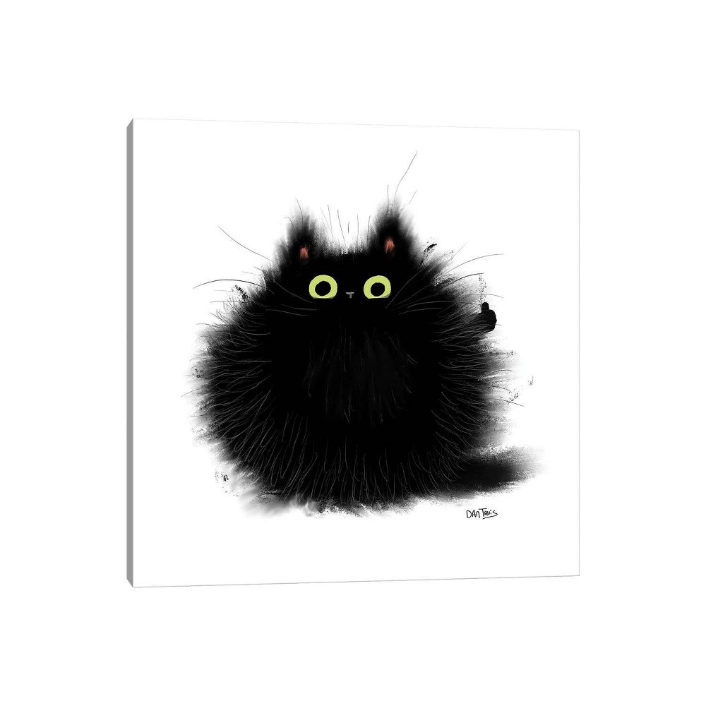 Photos - Other Decoration 18" x 18" x 1.5" Thumbs Up Cat by Dan Tavis Unframed Wall Canvas - iCanvas: Modern Style Animal Digital Art Print