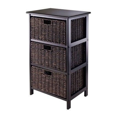 Omaha Storage Rack with Baskets Black - Winsome