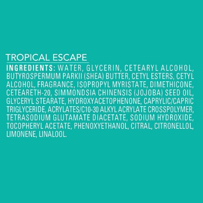 Jergens Shea Fusion Tropical Escape Scented Body Lotion with Vitamin E - 14 fl oz: Moisturizing, Smoothing, Paraben-Free, For Dry Skin