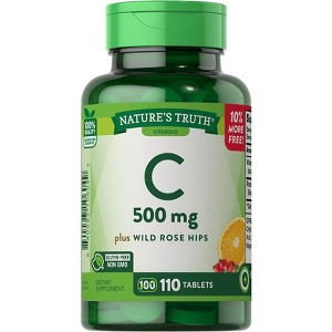 Nature's Truth Vitamin C with Rose Hips 500mg | 110 Tablets - 1 of 4