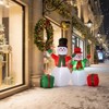 Gymax 6' & 5' Inflatable Xmas Snowmen Set w/ Built-in LED Lights & Sandbag Blowup Decoration for Indoor and Outdoor - 2 of 4