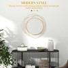VYNXARIA 42" x 22" Metal Wall Art Modern Mirror Decor Home Hanging Wall Sculptures for Living Room Bedroom Dining Room, Gold - 2 of 4