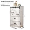 NicBex Armoire Wardrobe Closet Storage Cabinet with Door & Shelves & Drawers for Bedroom - 3 of 4