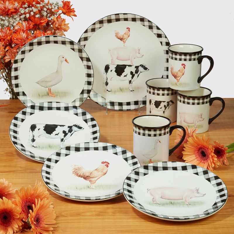 Set of 4 On the Farm Dinner Plates - Certified International, 4 of 5
