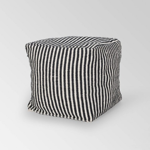 Black and white pouf outlet target