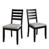 ChaletPosh Wooden Dining Chair With Warm Grey Cover (Set of 2) - 3 of 4