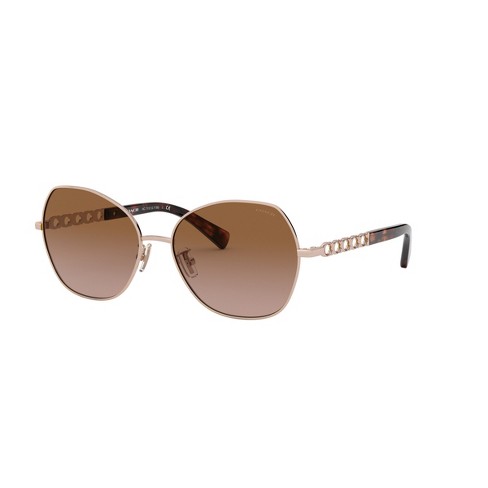 Coach 56mm best sale round sunglasses