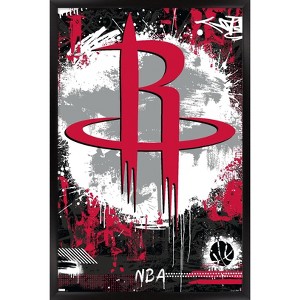Trends International NBA Houston Rockets - Maximalist Logo 23 Framed Wall Poster Prints - 1 of 4