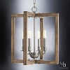 Urban Ambiance Luxury Modern Farmhouse Chandelier,  18-3/4"H x 16"W,  Galvanized Steel Finish, UHP2740 - 3 of 4