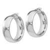 Black Bow Jewelry 7.5mm Polished Round Hoop Earrings in Sterling Silver, 23mm (15/16 in) - 2 of 4