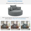360° Swivel Chair, Rotating Round Sofa Chair With 3 Removable Pillows For Living Room, Bedroom, Office And Hotel - 2 of 4